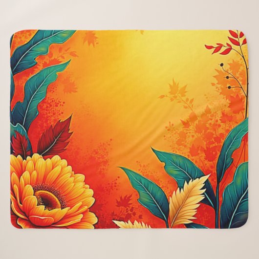 Warmes botanisches Blut Sherpadecke (Vorderseite (Horizontal))