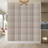 Warmes braunes und knalliges weißes, kariertes Fli Fliese