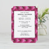 Warmes Chic Glam Pink Imitate Velvet Brautparty Einladung (Stehend Vorderseite)