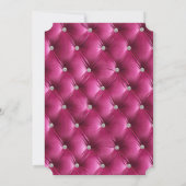 Warmes Chic Glam Pink Imitate Velvet Brautparty Einladung (Rückseite)