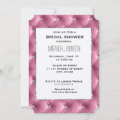 Warmes Chic Pink Imitats Velvet Brautparty Einladung (Vorderseite)