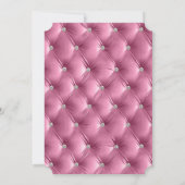 Warmes Chic Pink Imitats Velvet Brautparty Einladung (Rückseite)