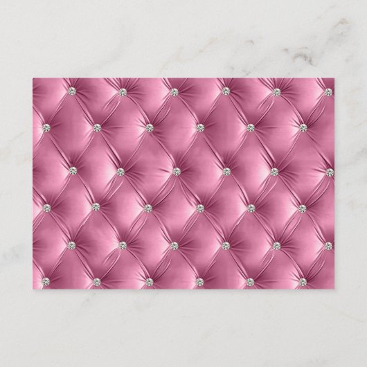 Warmes Chic Soft Pink Imitats Velvet Wedding RSVP Begleitkarte (Rückseite)