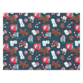 Warmes Coco- und Weihnachtsmuster für Leckereien Tischdecke (Vorderseite (Horizontal))