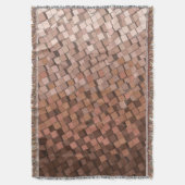 Warmes Coffee Geometric 3D Cube Pattern Blanket Decke (Vorderseite Vertikal)