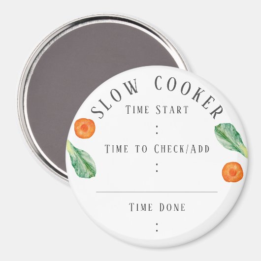 Warmes Cooker Meetingzeit Magnet (Vorderseite/Rückseite)