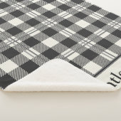 Warmes dunkles Grau von White Buffalo Kariert Sherpadecke (3/4)