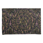 Warmes dunkles Musiknote-Kissenbezug-Set Kissenbezug (Vorderseite-Rechts)