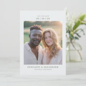 Warmes Erdige Minimalistische Foto Save The Date (Stehend Vorderseite)