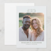 Warmes Erdige Minimalistische Foto Save The Date (Vorne/Hinten)