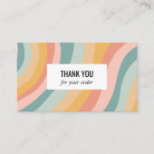 Warmes Erdreich Regenbogen Danke Stripes Social Ic Visitenkarte (Vorderseite)