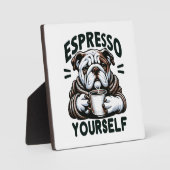 Warmes Espresso Bulldog - Cosy Coffee Fotoplatte (Vorderseite)