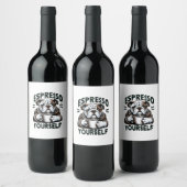 Warmes Espresso Bulldog - Cosy Coffee Weinetikett (Flaschen)