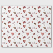 Warmes Fall ästhetisches Muster, Herbst gemütliche Geschenkpapier (Flach)