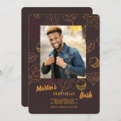 Warmes Foto im Herbst Einladung (Vorne/Hinten)