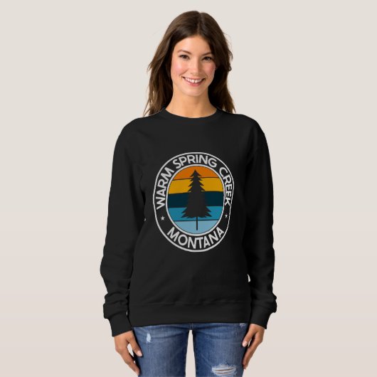 Warmes Frühjahr Creek Montana MT USA City Pride Re Sweatshirt (Vorne ganz)