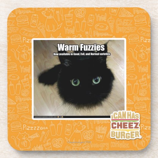 Warmes Fuzzies Getränkeuntersetzer (Vorderseite)