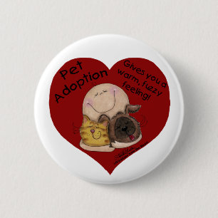Warmes, Fuzzy Gefühl! Herz Button