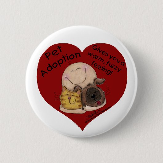 Warmes, Fuzzy Gefühl! Herz Button (Vorderseite)