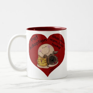 Warmes, Fuzzy Gefühl! Herz Zweifarbige Tasse
