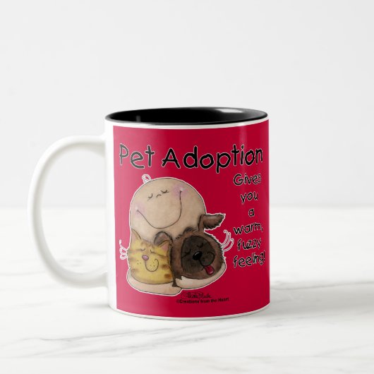 Warmes, Fuzzy Gefühl! Zweifarbige Tasse (Links)