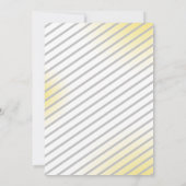 Warmes gelbes graues Line Background Foto Abschlus Einladung (Rückseite)