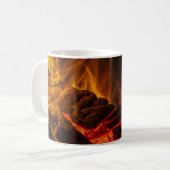 Warmes, gemütliches Crackling-Foto Kaffeetasse (Vorderseite Links)