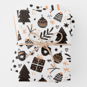 Warmes, gemütliches Winter Weihnachtswrapping Papi Geschenkpapier Set (Beispiel)