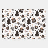 Warmes, gemütliches Winter Weihnachtswrapping Papi Geschenkpapier Set (Vorderseite)