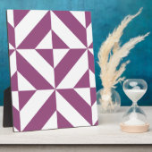 Warmes geometrisches Deko Cube Muster Fotoplatte (Seite)