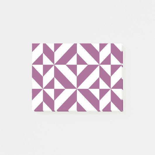 Warmes geometrisches Deko Cube Muster Post-it Klebezettel (Vorderseite)