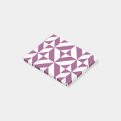Warmes geometrisches Deko Cube Muster Post-it Klebezettel (angewinkelt)