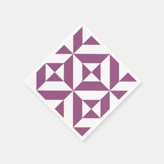 Warmes geometrisches Deko Cube Muster Serviette (Ecke)