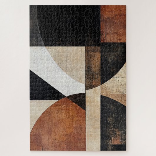 Warmes geometrisches Design für rustikalen Stil Puzzle (Vertikal)