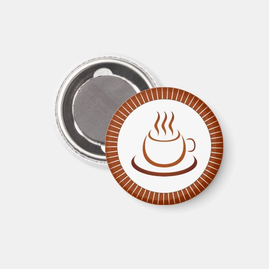 Warmes Getränk Magnet (Vorderseite/Rückseite)