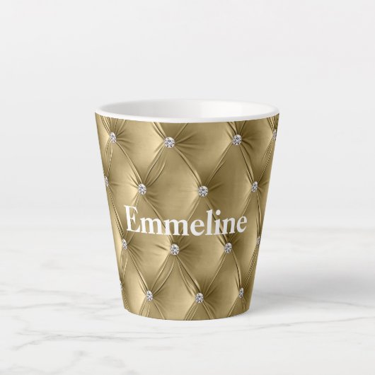 Warmes Gold Imitate Velvet Milchtasse (Vorderseite)
