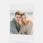 Warmes Gold Minimalistisches Foto Acrylschild (Winkel)