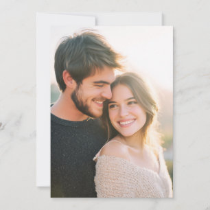 Warmes goldenes romantisches Foto Einladung