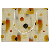 Warmes goldenes Touch Abstrakt geometrisches Gesch Große Geschenktüte (Vorderseite)