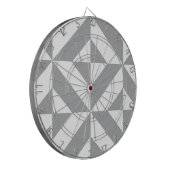 Warmes graues geometrisches Deko Cube Muster Dartscheibe (Vorderseite Links)