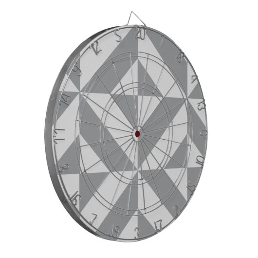 Warmes graues geometrisches Deko Cube Muster Dartscheibe (Vorderseite Links)