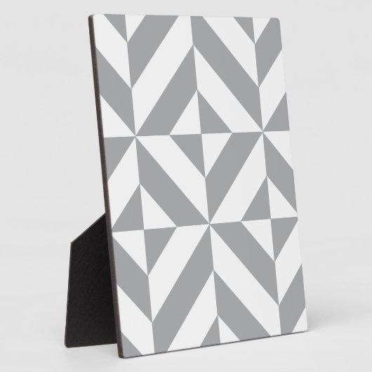 Warmes graues geometrisches Deko Cube Muster Fotoplatte (Seite)