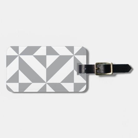 Warmes graues geometrisches Deko Cube Muster Gepäckanhänger (Vorderseite horizontal)