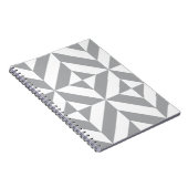Warmes graues geometrisches Deko Cube Muster Notizblock (Rechte Seite)