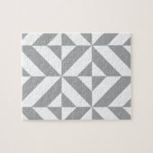 Warmes graues geometrisches Deko Cube Muster Puzzle (Horizontal)