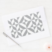 Warmes graues geometrisches Deko Cube Muster Rechteckiger Aufkleber (Umschlag)