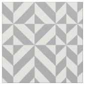 Warmes graues geometrisches Deko Cube Muster Stoff (Nahaufnahme)