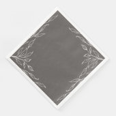 Warmes graues Leaf Motif Erntedank Party Napkins Serviette (Ecke)