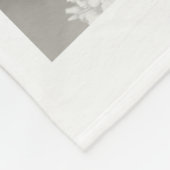 Warmes graues modernes Monogramm-Minimalistische Fleecedecke (Ecke)