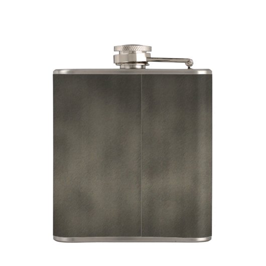 Warmes Gray Goth Ombre Hintergrundkunst Flachmann (Rückseite)